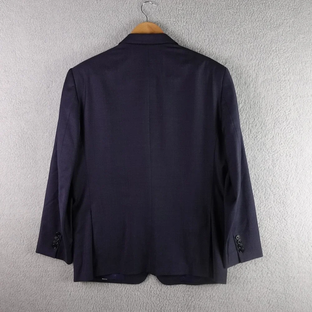 John Varvatos USA Mens 44R 100% Wool 2 Button Suit Navy Blue Made in Canada